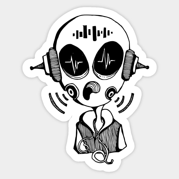 alien Sticker by TKDoodle